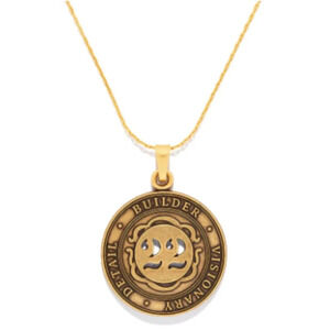 NWT Alex and Ani Numerology 22 Builder Detail Visionary Gold Necklace